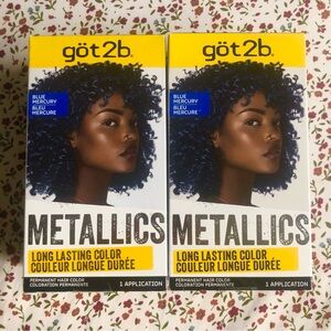 Lot of 2 - NWT Schwarzkopf Got2b Metallics Permanent Hair Color M67 Blue Mercury